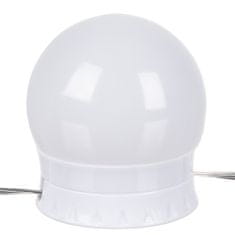 BigBuy 10 db-os USB Hollywood sminkasztal lámpa szett - Tükörre ragasztható égősor (BB-18910)