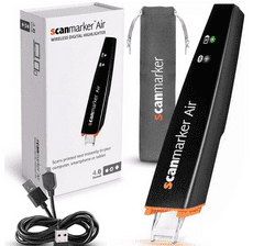 Scanmarker Air vezeték nélküli Bluetooth-os/USB-s kézi olvasó szkenner.