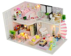 Dvěděti Gyermek miniatűr ház House of Anne's Pink Melody háza