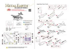 Metal Earth 3D fém modell B-17 bombázó/ Flying Fortress Boeing B-17