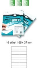Smartline öntapadós címkék 100 lap ( 16 címke 105 x 37 mm)
