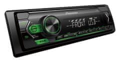 Pioneer MVH-S120UBG autórádió USB zölddel