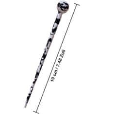 Northix Gyönyörű hajrúd - fekete-fehér - 18,6 cm 