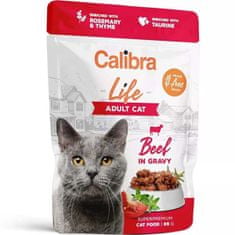 Calibra Cat Life kapszula. Felnőtt Marhahús mártásban 85 g