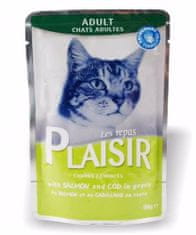 Plaisir Cat lazac és tőkehal, kapszula 100 g