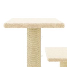Vidaxl krémszínű macskakaparófa szizál kaparófákkal 61 cm 172085