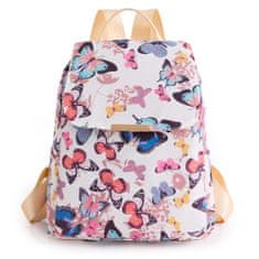 Dollcini Divatos női hátizsák, nylon táska, pillangómintás, utazás/munka/napi, 428223, rózsaszín
