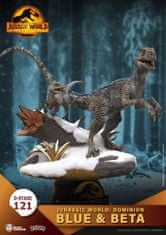 Jurassic park dioráma D-színpad - Béta és kék 13 cm