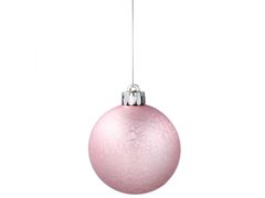 sarcia.eu Rózsaszín karácsonyi csecsebecse, műanyag csecsebecse készlet, karácsonyfadísz 5 cm, 36 db.