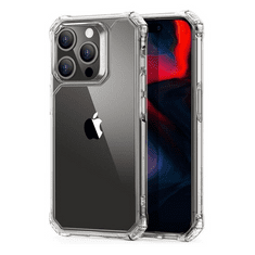 ESR Apple iPhone 15 Pro, Szilikon tok, műanyag hátlappal, légpárnás sarok, közepesen ütésálló, Air Armor, átlátszó (RS148034)