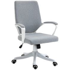 VINSETTO Ergonomikus irodai szék, kerekes, állítható magasságú, poliészter / nylon, 62x69x92-102 cm, szürke