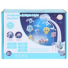 Nobo Kids Carousel Beds Animals Projector Blue