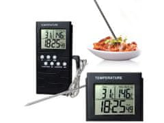 Verkgroup LCD konyhai hőmérő szondával 95cm-ig 300°C-ig húsokhoz