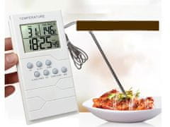 Verkgroup LCD konyhai hőmérő szondával 95cm-ig 300°C-ig húsokhoz