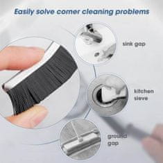 HOME & MARKER® Tisztító kefe szett (3db), egyszerű tisztítás a nehezen elérhető helyeken is ergonomikus kefe segítségével | FINEBRUSH