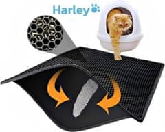 HARLEY® Macska WC szőnyeg, fekete macskaalom tálca, macska szőnyeg alomtálcához, 40x50cm | CATMAT