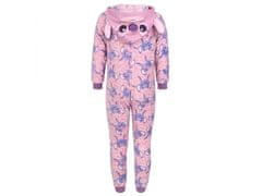 sarcia.eu Angel, Stitch Disney Rózsaszín, polár egyrészes pizsama, kapucnival ellátott gyerekcipő 3-4 év 98-104 cm