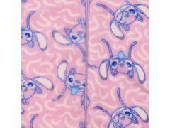 sarcia.eu Angel, Stitch Disney Rózsaszín, polár egyrészes pizsama, kapucnival ellátott gyerekcipő 3-4 év 98-104 cm