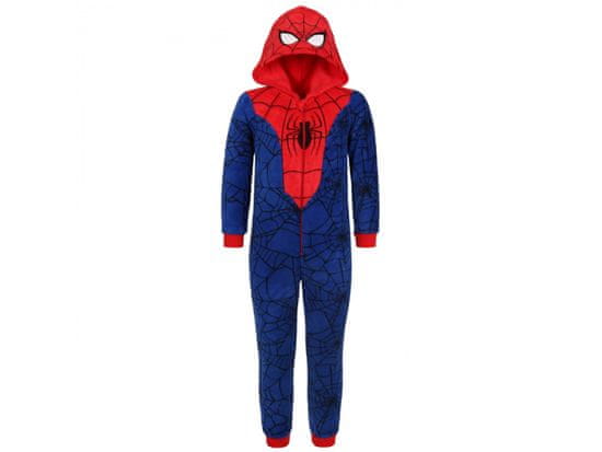 sarcia.eu Spider-man MARVEL Sötétkék-piros egyrészes polár pizsama, kapucnival ellátott gyerekcipő, OEKO-TEX