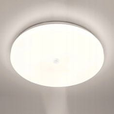 LUMILED Mennyezeti lámpa LED plafon NOTUS 18W 4000K kerek fehér 33cm mozgásérzékelővel