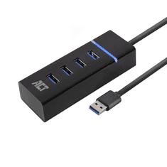 ACT AC6300 hálózati csatlakozó USB 3.2 Gen 1 (3.1 Gen 1) Type-A 5000 Mbit/s Fekete (AC6300)