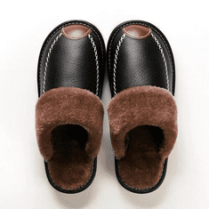 VIVVA® Kényelmes bőrpapucs | NOBLEFEET Fekete 44/45