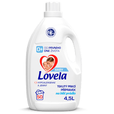Lovela Baby folyékony mosószer fehér ruhákra, 4,5 l / 50 mosási adag
