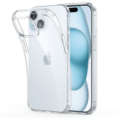 ESR Apple iPhone 15, Szilikon tok, ultravékony, közepesen ütésálló, légpárnás sarok, Project Zero, átlátszó (RS148068)