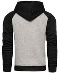 Recea Férfi kapucnis pulóver Moptop fekete-szürke XL