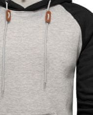 Recea Férfi kapucnis pulóver Moptop fekete-szürke XL