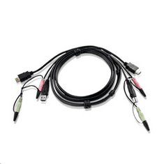 Aten 2L-7D02UH - video / USB / audio cable - 1.8 m (2L-7D02UH)