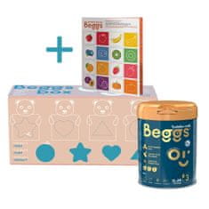 Beggs Beggs 3 kisgyermek tejalapú tápszer 2,4 kg (3x800 g), doboz+pexeso