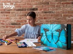 BAAGL Összecsukható iskolatáska Butterfly szerelvényekkel