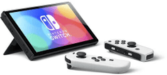 Nintendo Switch játékkonzol, fehér Joy-Con (OLED)