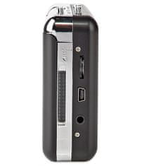 Nedis kazetta átalakító/ 1x 3,5 mm kimenet/ 1x mini USB/ USB tápegység/ fekete