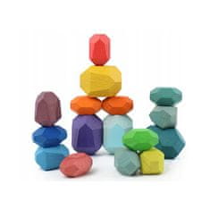 LandToys Stones Montessori fakockák 16 darab