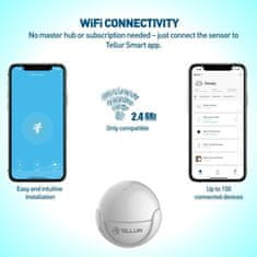 Tellur WiFi Smart mozgásérzékelő, PIR, fehér