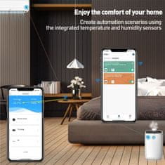 Tellur WiFi Smart Kit infravörös távirányítóhoz, hőmérséklet és páratartalom érzékelő, USB-C, fekete