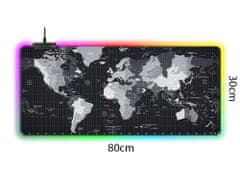 Verkgroup Egéralátét RGB világtérkép 80x30 cm