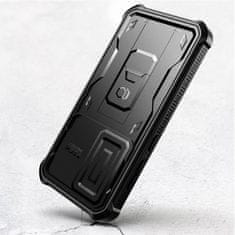 TKG Telefontok Samsung Galaxy S24+ (S24 Plus) - Tech- Protect Kevlar Pro- átlátszó előlap + plexi fekete hátlapi 360°-os tok , kitámasztható