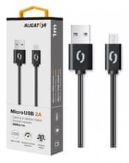 Aligator Adatkábel 2A, Micro USB fekete