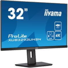iiyama Prolite XUB3293UHSN-B5 Monitor 31.5inch 3840x2160 IPS 60Hz 4ms Fekete