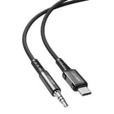 AceFast Acefast audiokábel USB Type C - 3.5mm mini jack (férfi) 1.2m, AUX fekete (C1-08 fekete)