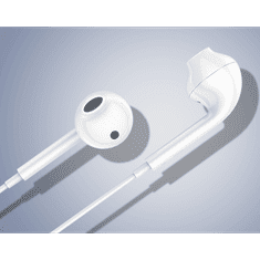 Vipfan Vezetékes sztereó fülhallgató, 3.5 mm, mikrofon, felvevő gomb, M15, fehér (IP036855)