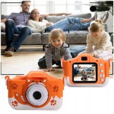 Verkgroup 12Mpx gyerekkamera LCD SD narancssárga fox + tok és szíj