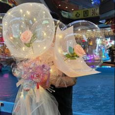 VIVVA® Világító gömb rózsacsokor, LED gömb rózsával, romantikus ajándék és esküvői dísz (1 darab) | LOVEBALLOON 