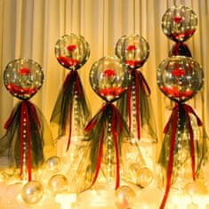 VIVVA® Világító gömb rózsacsokor, LED gömb rózsával, romantikus ajándék és esküvői dísz (1 darab) | LOVEBALLOON 