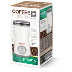 BROCK CG 3050 WH 150 W, 50g, Acél penge, Fehér, Elektromos kávédaráló