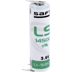SAFT AA lítium ceruzaelem, forrasztható, 3,6V 2600 mAh, forrfüles, 14,5 x 50 mm, LS145003PFRP (LS145003PFRP)