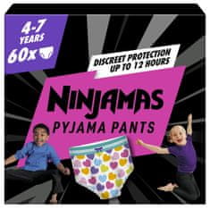 Pampers Ninjama pizsamanadrág Hearts, 60 db, 7 év, 17kg-30kg